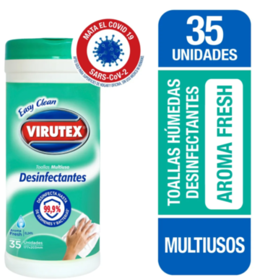Toallas Desinfectantes Virutex 