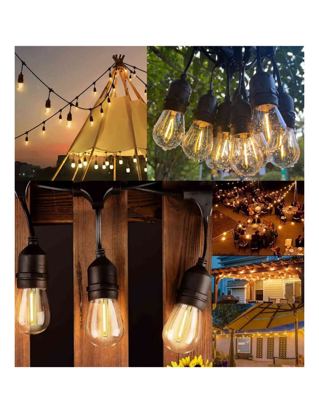 Guirnalda de 10 metros, incluye 10 Ampolletas Vintage